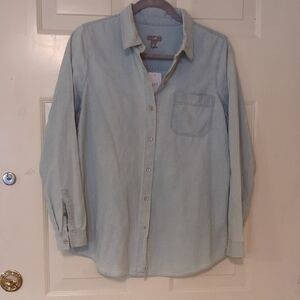 J. Jill Light Blue Button Down Shirt